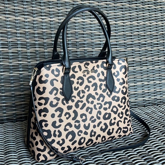 Kate Spade darcy graphic leopard large satchel - Picture 15 of 16